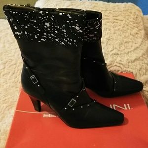 Stunning Vintage Metallic Studded Boots